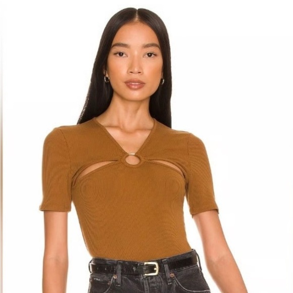 pistola Tops - Pistola Camel Ribbed Top